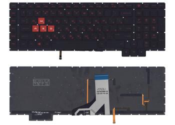 Клавиатура для ноутбука HP Omen 17-AN000, с красной подсветкой (Red Light), Black, (No Frame) RU