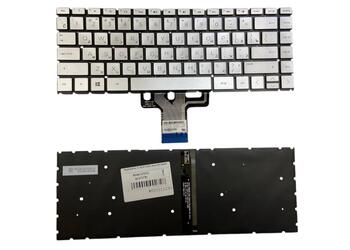 Клавиатура для ноутбука HP Pavilion (13-dk), с подсветкой (Light), Silver, (No Frame) RU