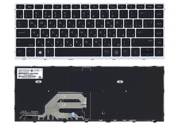 Клавиатура для ноутбука HP ProBook (640 G4), Black, (Grey Frame) RU