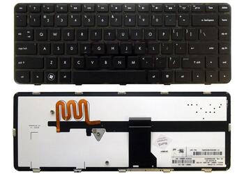 Клавиатура для ноутбука HP Pavilion (DM4-1000, DV5-2000, DV5-2100) с подсветкой (Light), Black, (Black Frame) RU