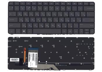 Клавиатура для ноутбука HP Spectre X360 (13-4000) Black с подсветкой (Light), (No Frame) RU