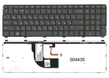 Клавиатура для ноутбука HP Pavilion (DV7-7000) Black, (Black Frame), RU HP Pavilion (DV7-7000) с подсветкой (Light) Black, (Black Frame) RU