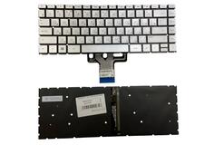 Купить Клавиатура для ноутбука HP Pavilion (13-dk), с подсветкой (Light), Silver, (No Frame) RU