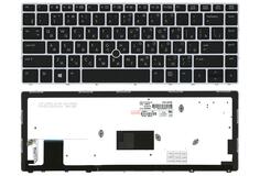 Купить Клавиатура для ноутбука HP EliteBook Folio (9470M) с подсветкой (Light), с указателем (Point Stick), Black, (Silver Frame) RU